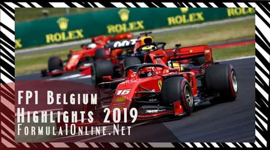 FP1 Belgian GP 2019 Formula 1 Highlight 2019