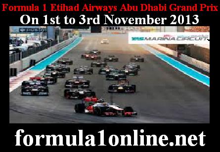 2013 Formula 1 Etihad Airways Abu Dhabi Grand Prix